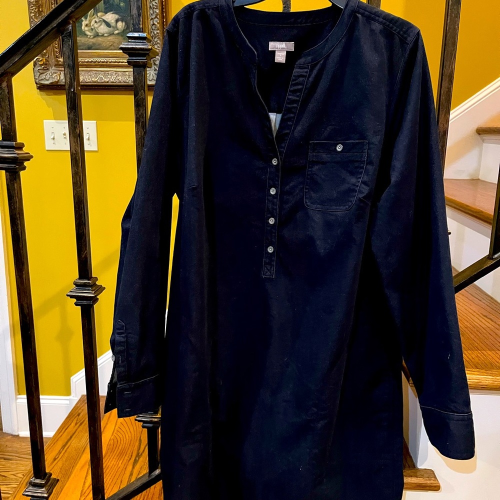 Jill denim/tencil dress.  Dark denim, size L